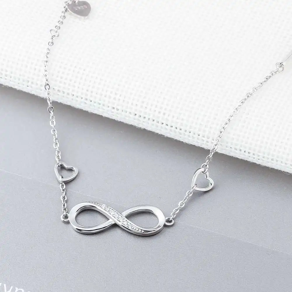925 Sterling Silver Infinity Bracelet for Women | Adjustable Friendship Bracelets & Bangles | Wedding Gift Ideas