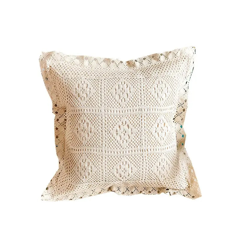 All natural cotton handmade crochet pillow cover | Modern Farmhouse | BOHO Pillow Case