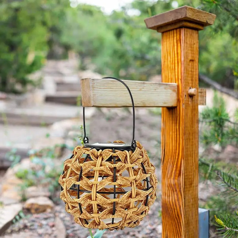 Rattan Solar Lantern – the perfect blend of Boho charm and eco-friendly brilliance for all your patio decor needs!