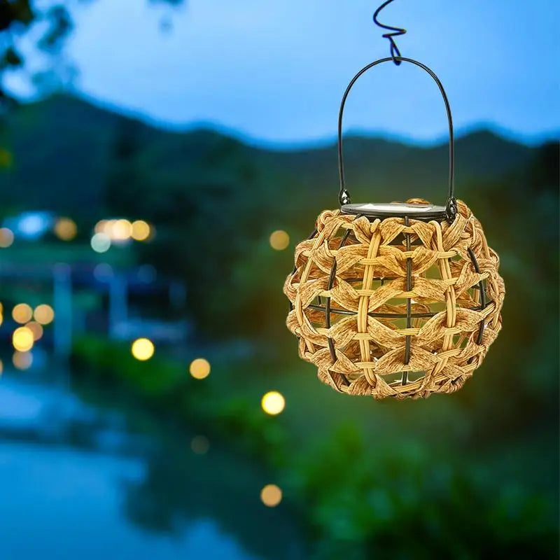 Rattan Solar Lantern – the perfect blend of Boho charm and eco-friendly brilliance for all your patio decor needs!
